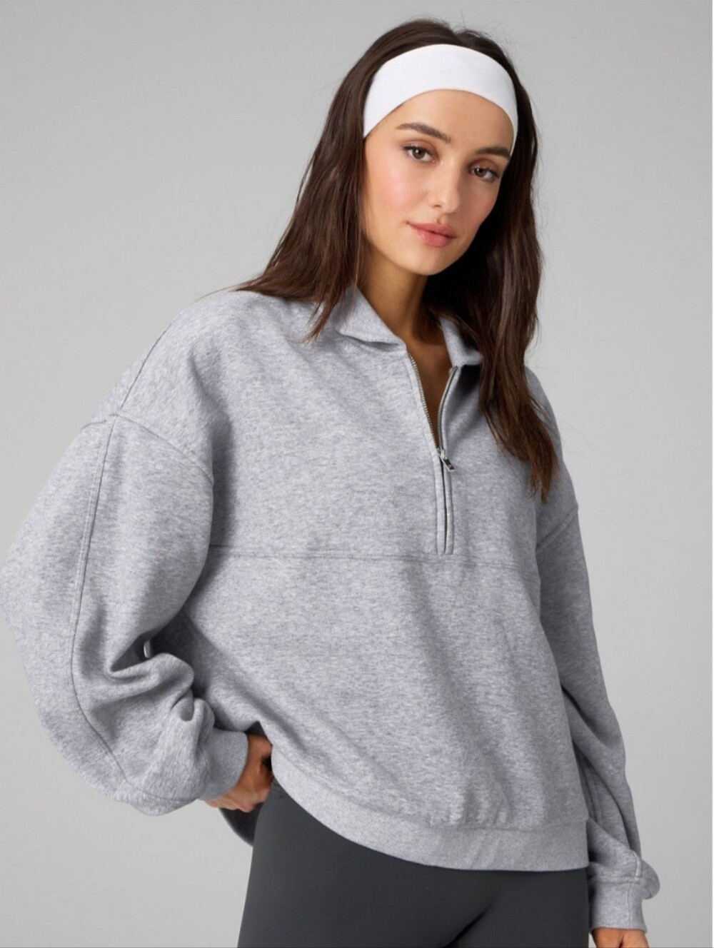 Fabletics Cozy Fleece Relaxed Half-Zip Pullover Sz Large Women's NWT